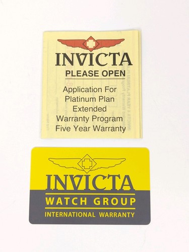 INVICTA Watch Warranty Application And Warranty Card - Picture 19 of 24