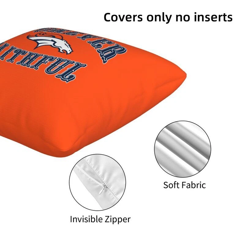 Denver Broncos Forever Faithful Throw Pillow Covers