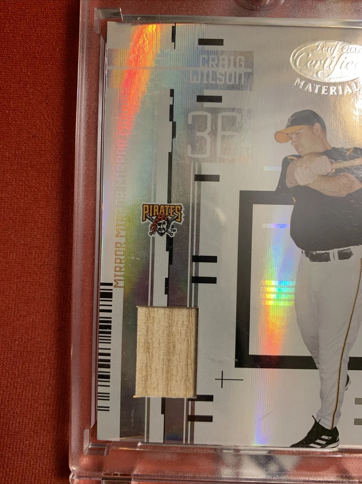 2005 Leaf Сертифицированные Материалы Зеркальные Белые Материалы Летучие мыши /250 Craig Wilson #29 - Изображение 2 из 4