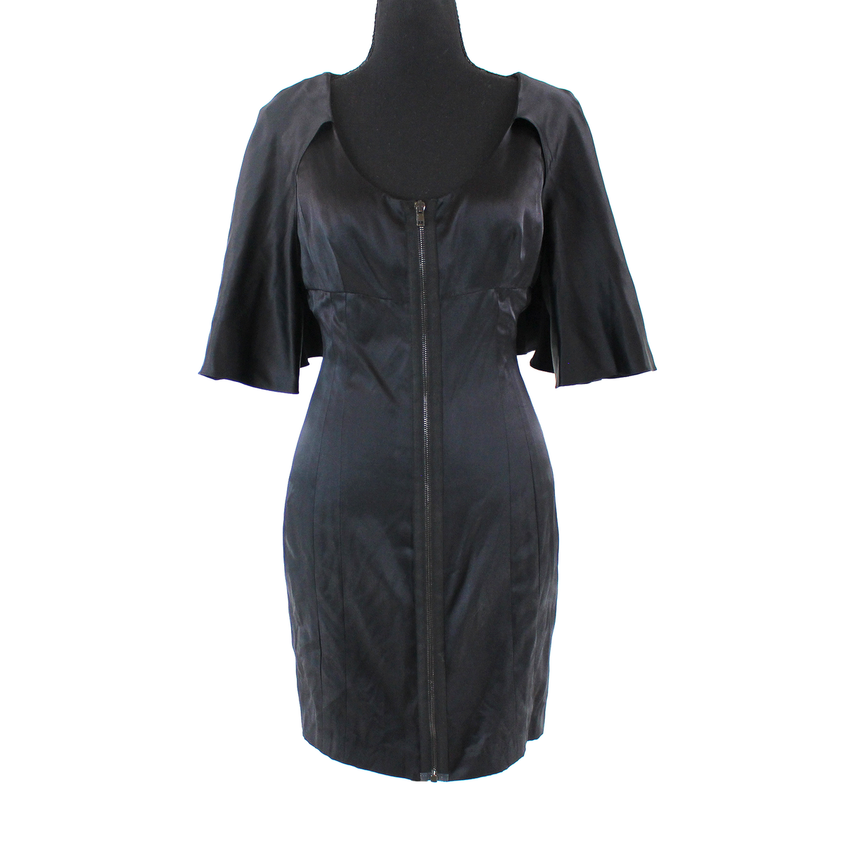 blue dress for baby girl Catherine Deane Zip Accent Leather Sleeveless Dress (Gold)  The Closet New  York
