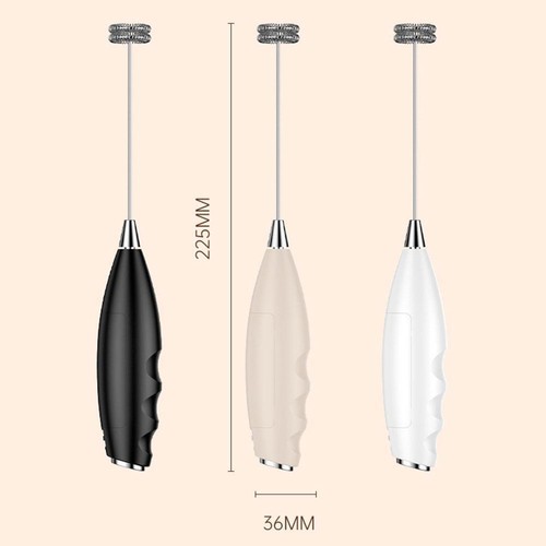 Electric Milk Coffee Frother Whisk Egg Beater Handheld Frappe Mixer 2 Head D DE - Bild 14 von 23