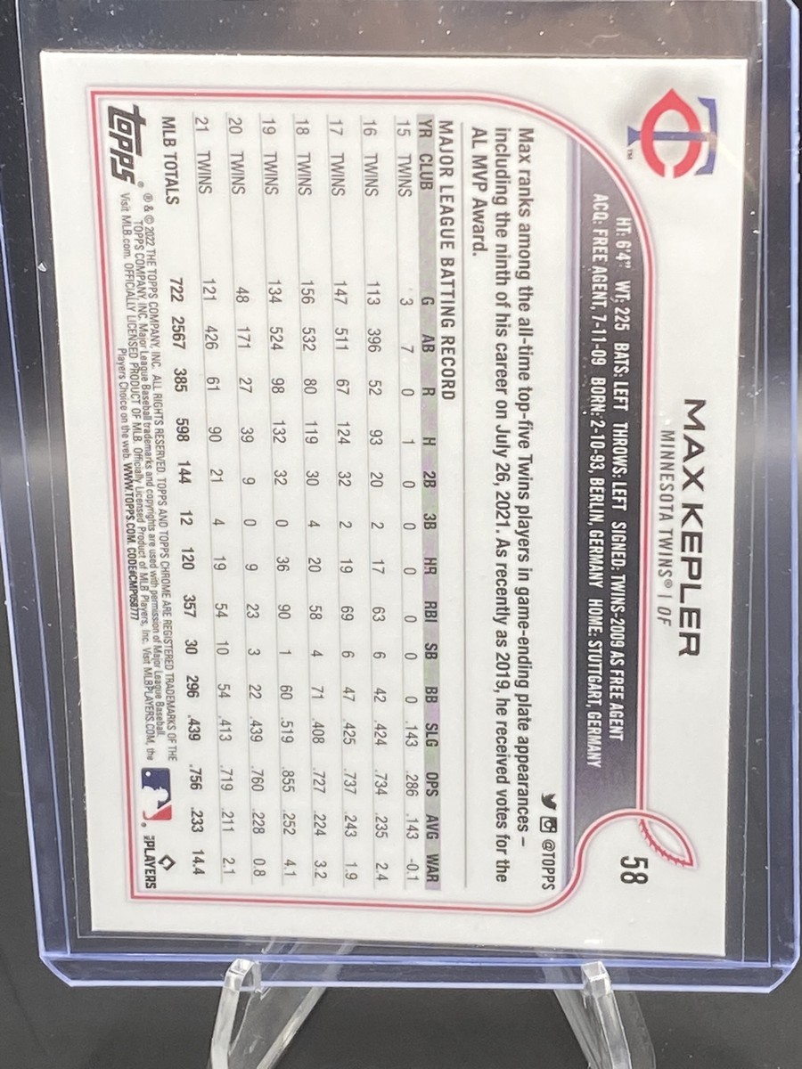 Topps Chrome Ben Baller Edition #58 Max Kepler | eBay