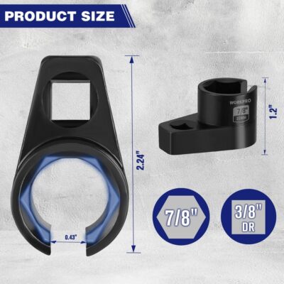 Offset 7/8" Oxygen Sensor Socket - 3/8" Drive For O2 Removal & Installation