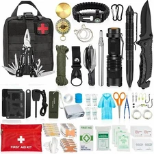 150Pcs Outdoor Emergency Gear Survival Kit Camping Hiking Tactical Backpack US
