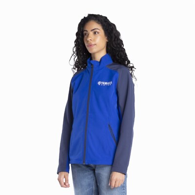 Veste Yamaha Paddock Softshell Pour Femme - Bleu, Taille DL - Neuf, équipement Moto Officiel