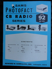 Original Sams Photofact CB Radio Series Service Repair Manual Book CB-92