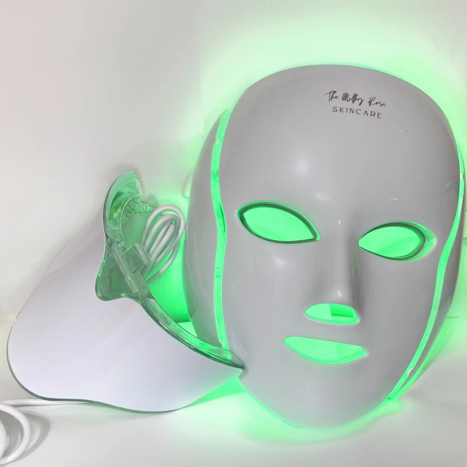 The Milky Rose Skin Care Mask 7 cores LED luz terapia rosto e pescoço - Imagem 2 de 4