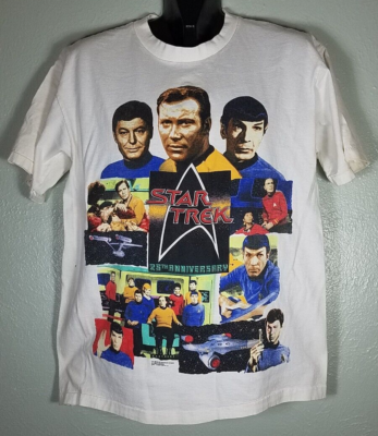 Vintage Star Trek T-shirt XL 25th Anniversary Single Stitch Spock 