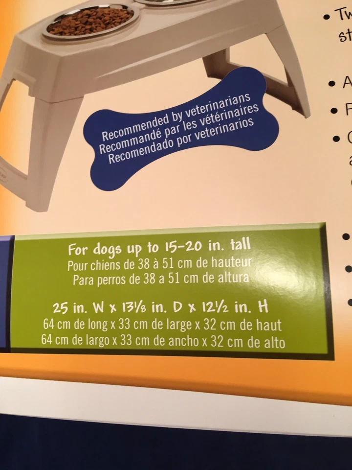 New Suncast PFT800 Compact Elevated Pet Feeder Feeding Tray Removable 8" Bowls   - Image 4 of 4
