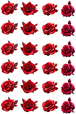 Blumen essbar Muffin Tortenaufleger Tortenbild Party Deko Cupcake Rose Rosa rosa