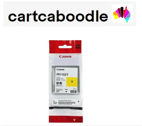 GENUINE Canon PFI-102Y *EXPIRED* YELLOW Ink for iPF500 iPF600 iPF760 etc  130ml - Picture 1 of 2