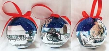 Gettysburg Pa Civil War Multi-Scene Round Christmas Ball Ornament