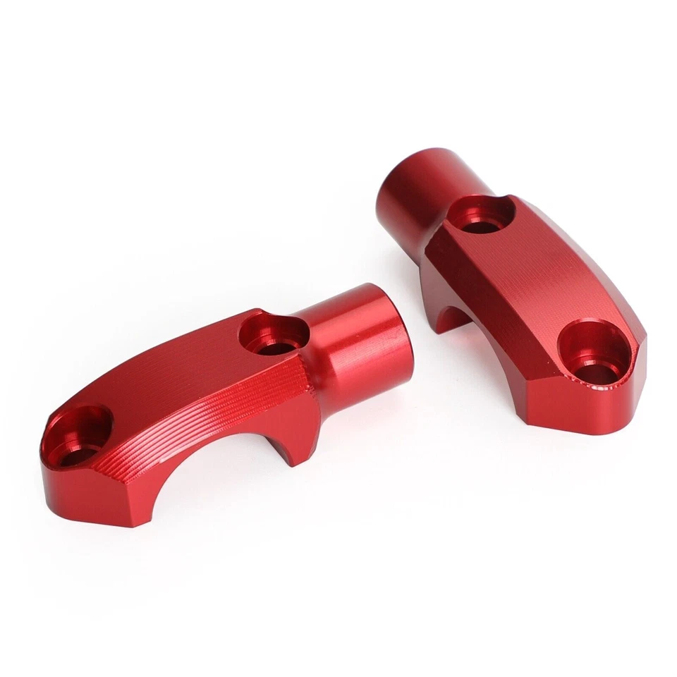 CNC Red Master Cylinder Handlebar Clamp 10mm Mirror Mount 32mm Center For Honda- Foto 3 de 4