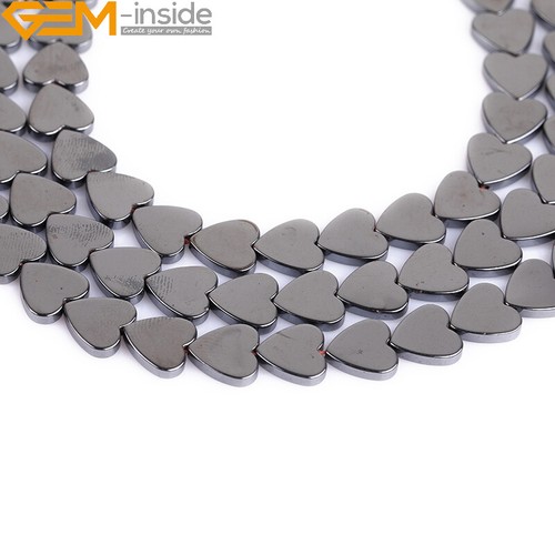 Cuentas espaciadoras de piedras preciosas negras en forma de corazón para hacer joyas de 15" - Imagen 10 de 52