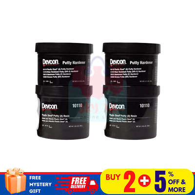 2er SET DEVCON 10110 KUNSTSTOFF-STAHLKITT (A) 1 Pfund. Kit Neu Dichtstoff