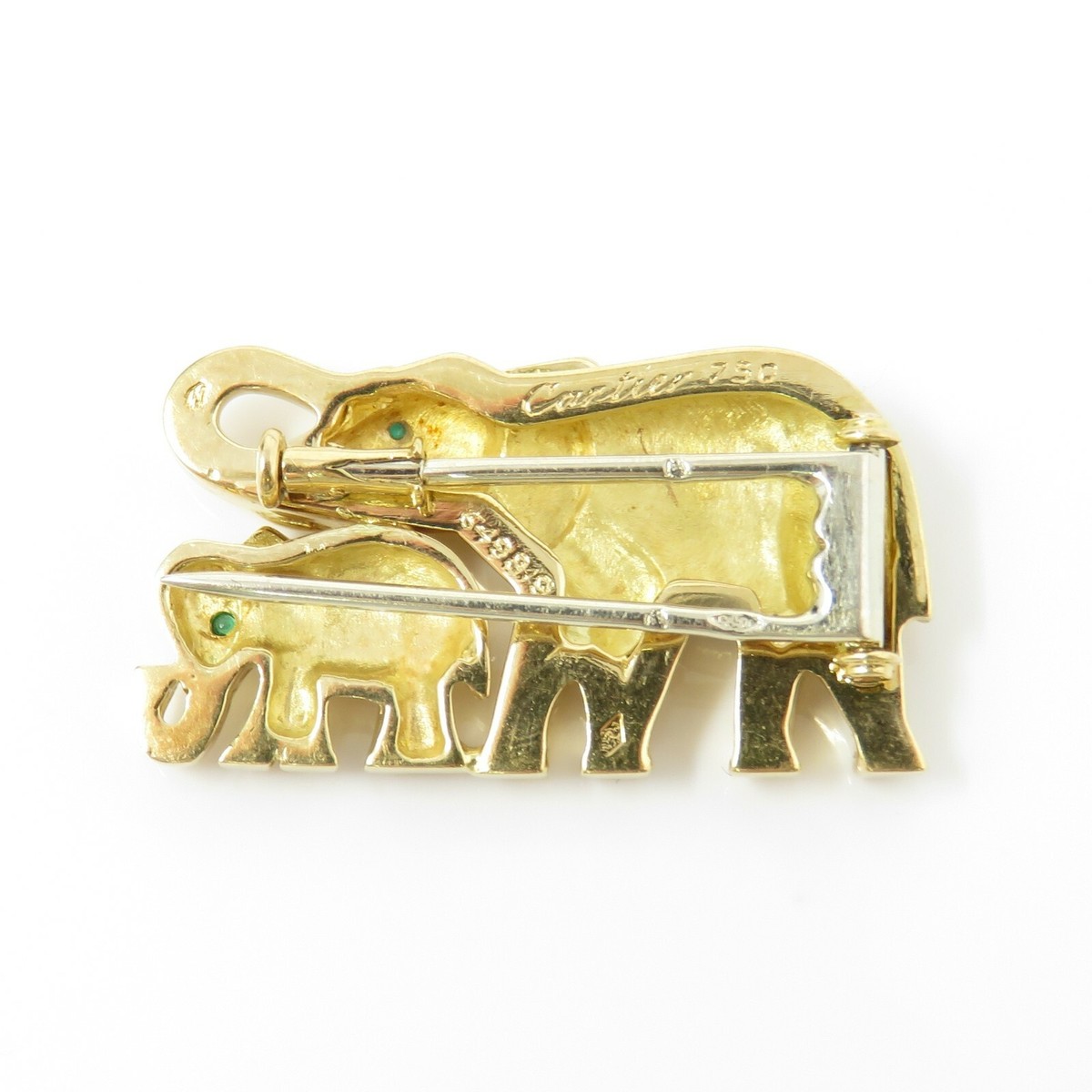Broche Vintage éléphant Blanc – Ornée De Cristaux – Porte-bonheur – 5822