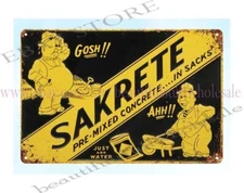 Sakrete Pre-Mixed Concrete metal tin sign decorative accessories