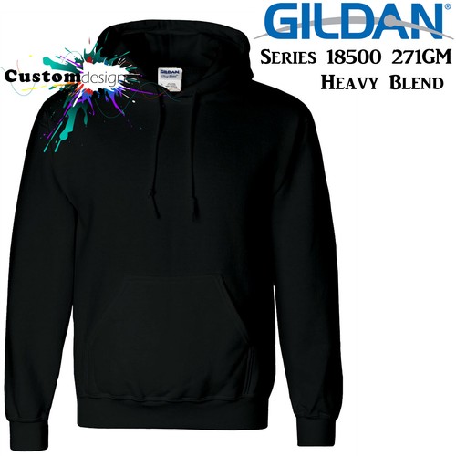 Gildan Black Hoodie Heavy Blend Basic 