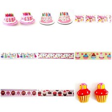 BIRTHDAY Party - Flatback Resin or Grosgrain Ribbon You choose Style