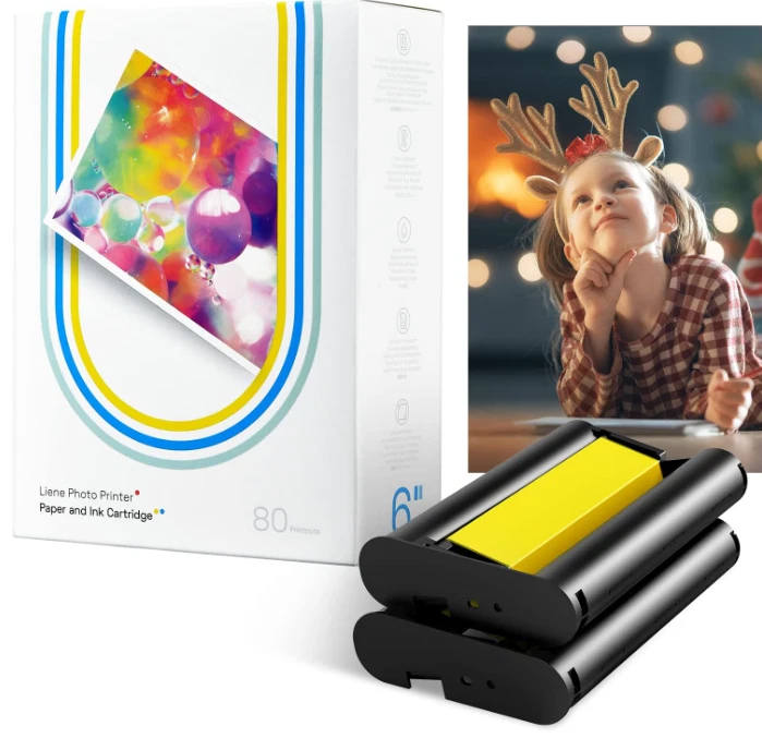 Photo Printer Paper & Ink Cartridge Bundle (80 sheets + 2 Ink Cartridge) 4x6 Photo Printer Paper & Ink Cartridge Bundle (80 sheets + 2 Ink Cartridge) 4x6
