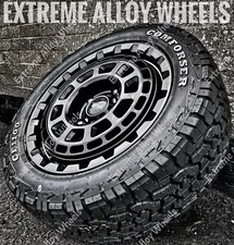 16" Black TG9 Alloy Wheels Volkswagen LT28 LT35 5x130 All Terrain Tyres
