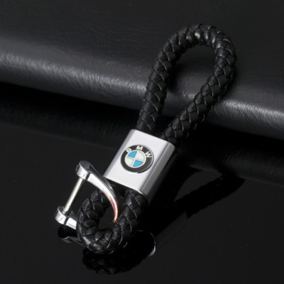 Schlüsselanhänger Für BMW Leder Emblem Autoschlüssel Anhänger Keyring Schwarz