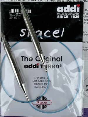 32'' New ADDI TURBO 80 cm/12 mm Circular Knitting Needles  US #17 made in GERMANY