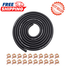 1/4 Inch ID Fuel Line Hose 10Ft  20 Hose Clamps for Small Gas Engines-Free Ship