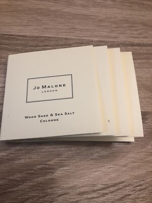 jo malone wood sage sea salt perfume Samples .05 Oz. INCLUDES 4 New On Cards