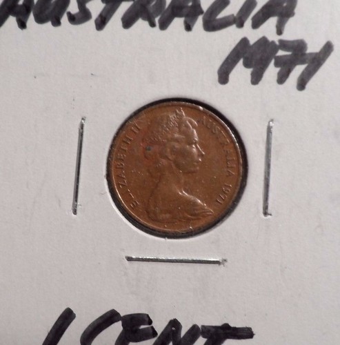 CIRCULATED 1971 1 CENT AUSTRALIAN COIN (62716) - Picture 3 of 3