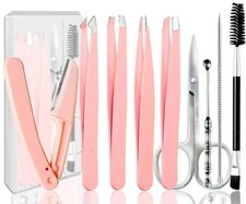 Stainless Steel Eyebrow Tweezers Set for Facial Hair Inward Growing Hair