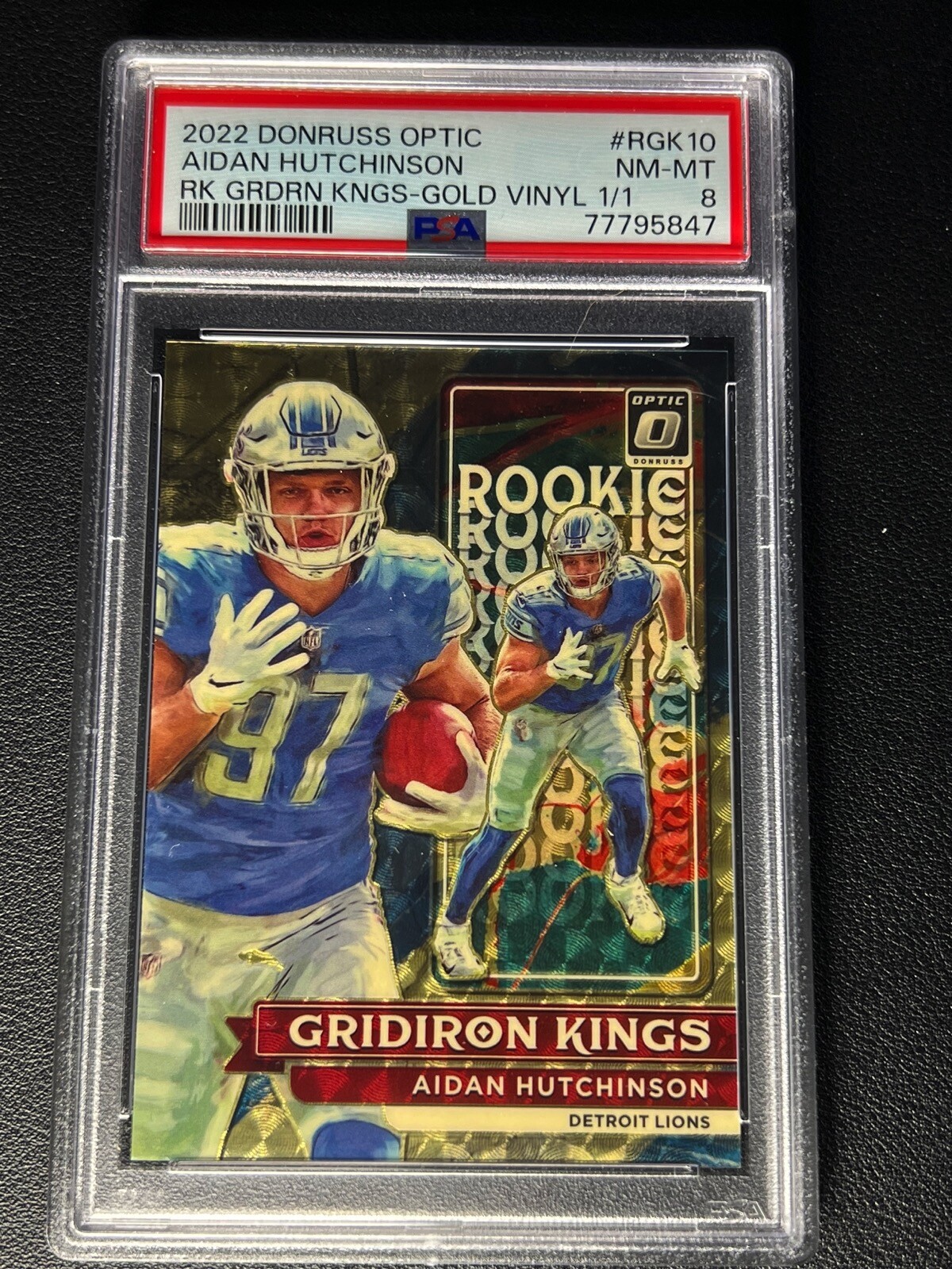 Aidan Hutchinson Panini Donruss Optic Rookie Gridiron Kings #RGK10 Gold Vinyl 1/1