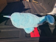 FAO Schwarz Adopt A Pet Enchanted Light Blue Narwhal 15" Stuffed Plush Animal