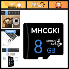 8GB High Speed Class 10 Micro SD Card with Adapter for Dash Cam, Camera, Smartph