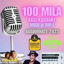 100 MILA BASI MUSICALI-KARAOKE MP4 PROFESSIONALI CON CORI  2025 + SANREMO 2025