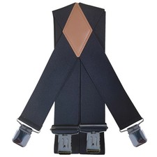 New 50mm Width Elasticated Men's Braces Adjustable Straps Suspenders Heavy Duty