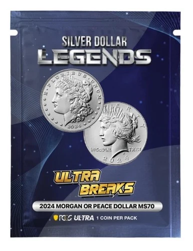 Ultra Breaks Legends 2024 PCGS MS70 Morgan Peace DOLLAR Coin SEALED