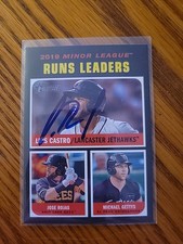 2020 Topps Heritage Minors Luis Castro RC Rookie Card Signed IP Auto Baseball