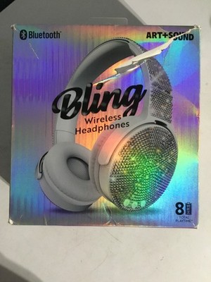 Art+Sound Bling Wireless Bluetooth Luxury Headphones with Built in Mic BLING