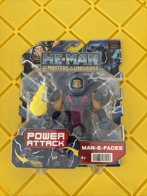 He-Man MOTU Man-E-Faces Power Attack Figure Mattel Card Wear Blister Lift