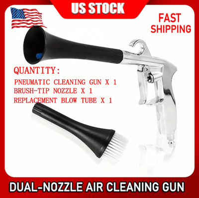 3-in-1 High-Pressure Car Cleaning Gun Tornado Air Blow Tool 360° Rotating 1/4in