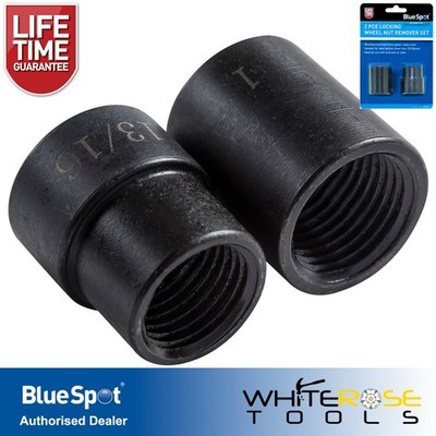 BlueSpot Locking Wheel Nut Remover Set 2 Piece 19-26mm Stud Extractor Kit