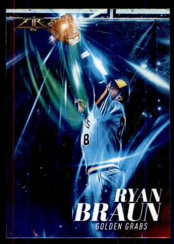 2017 Topps Fire Golden Grabs #GG6 Ryan Braun - Picture 1 of 2