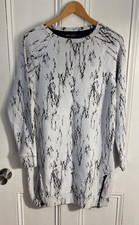 Next, size 12 maternity black white long sleeved snake skin pattern dress tunic