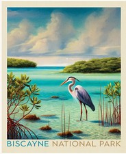 Biscayne Poster Panel National Parks 35 1/2in x 43 1/2in