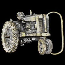 Small Garden Tractor Vintage Belt Buckle by Great American Buckle Co 1981 