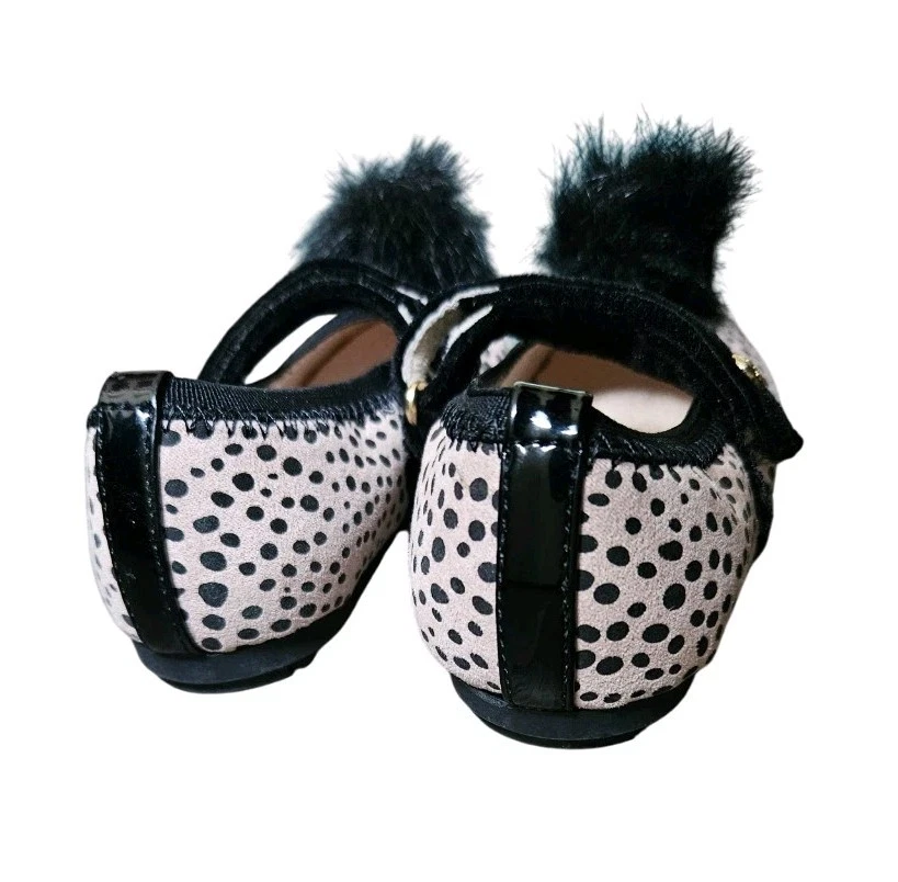 Zapatos Stuart Weitzman para niñas pequeñas color negro tostado Fannie Cheetah talla 6 Foto 3 de 4