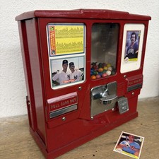 1950's Coin Op OAK MFG Premiere Baseball Trading Card & Gum ball Vendor 10 cent