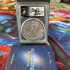 Ryne Sandberg Signed American Silver Eagle PCGS HOF inscribed, Chicago cubs