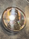 1957-D Lincoln Wheat Cent ANACS MS 66 RB 🌈Rainbow Toning